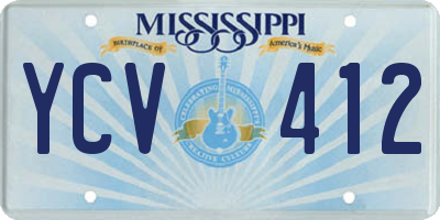 MS license plate YCV412