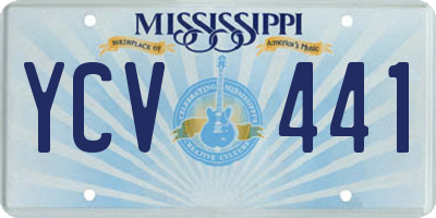 MS license plate YCV441