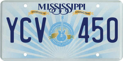 MS license plate YCV450