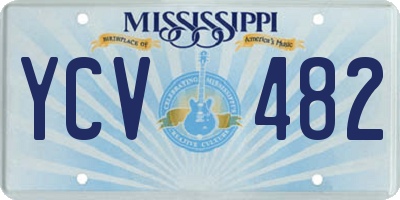 MS license plate YCV482