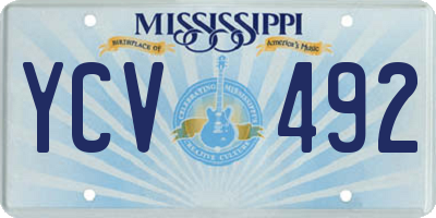 MS license plate YCV492