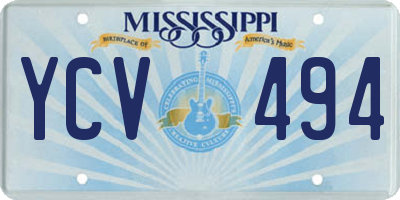 MS license plate YCV494