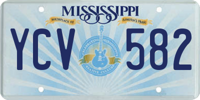 MS license plate YCV582