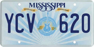 MS license plate YCV620