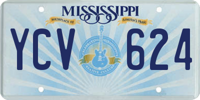MS license plate YCV624