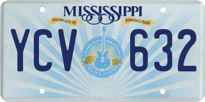 MS license plate YCV632