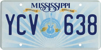 MS license plate YCV638