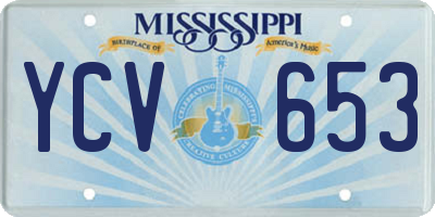MS license plate YCV653