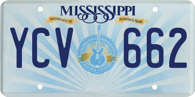 MS license plate YCV662