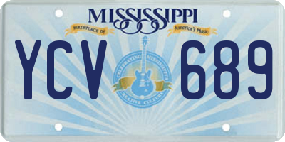 MS license plate YCV689
