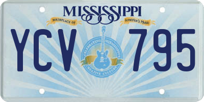 MS license plate YCV795