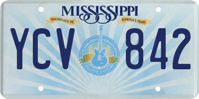 MS license plate YCV842
