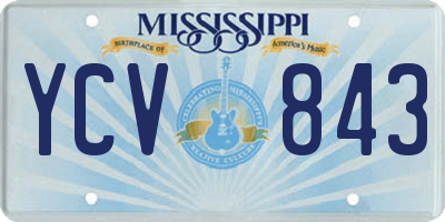 MS license plate YCV843