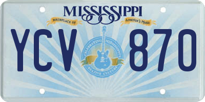 MS license plate YCV870