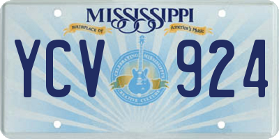 MS license plate YCV924