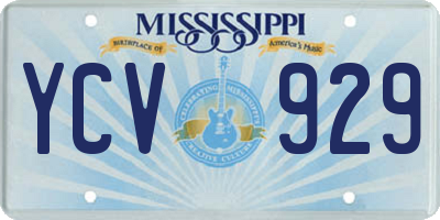 MS license plate YCV929