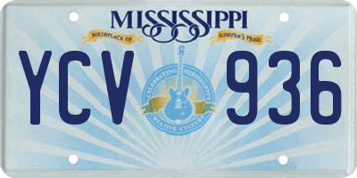 MS license plate YCV936