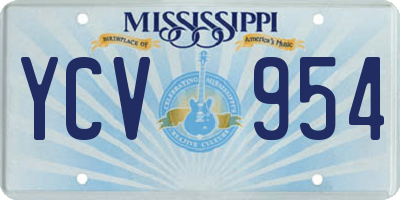 MS license plate YCV954