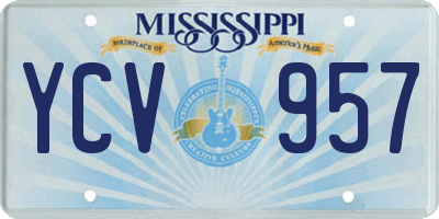 MS license plate YCV957