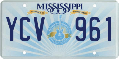 MS license plate YCV961