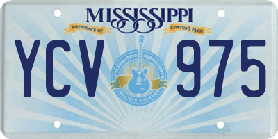 MS license plate YCV975