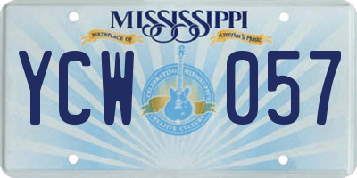 MS license plate YCW057
