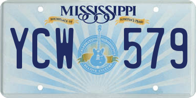 MS license plate YCW579