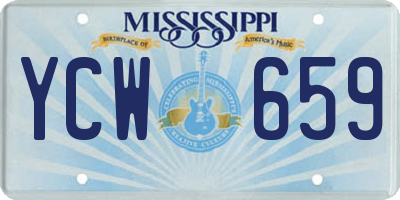MS license plate YCW659