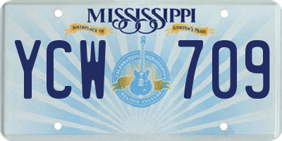 MS license plate YCW709
