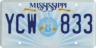 MS license plate YCW833