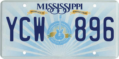 MS license plate YCW896