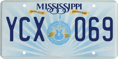 MS license plate YCX069