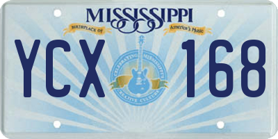 MS license plate YCX168