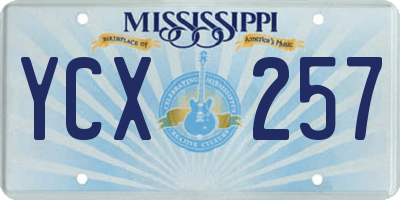 MS license plate YCX257