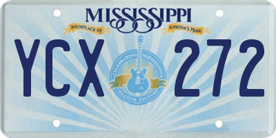 MS license plate YCX272