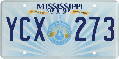 MS license plate YCX273
