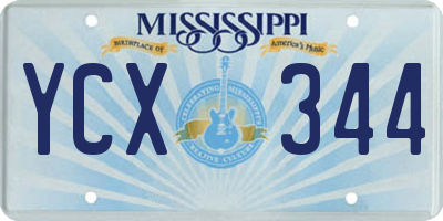 MS license plate YCX344