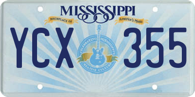 MS license plate YCX355