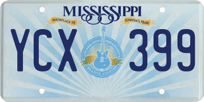 MS license plate YCX399