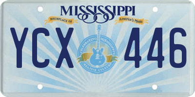 MS license plate YCX446