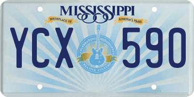 MS license plate YCX590