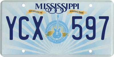 MS license plate YCX597