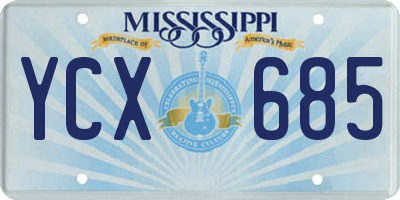 MS license plate YCX685