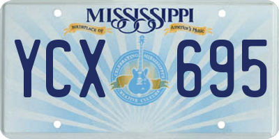 MS license plate YCX695
