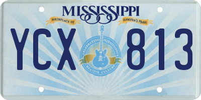 MS license plate YCX813