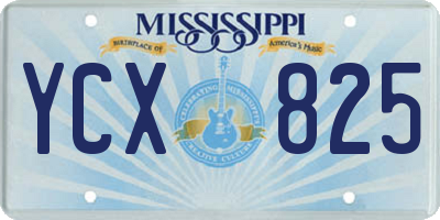MS license plate YCX825