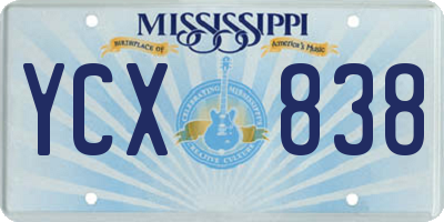 MS license plate YCX838