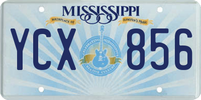 MS license plate YCX856