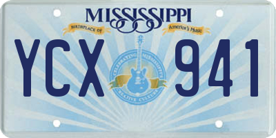 MS license plate YCX941