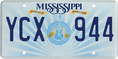MS license plate YCX944